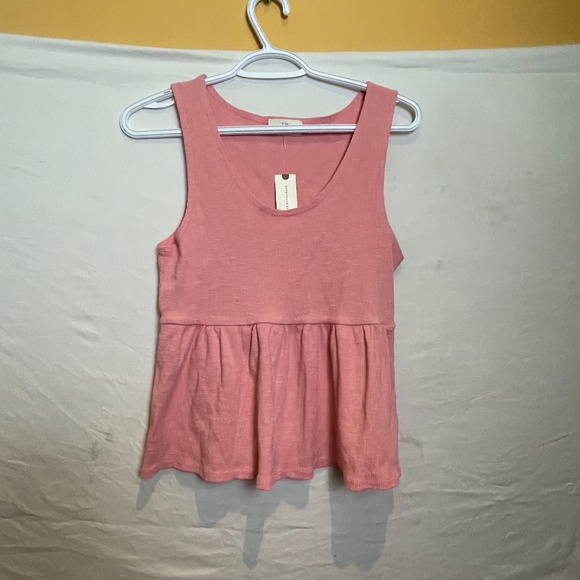 NWT Anthropologie T.LA Baby doll pink rose top - Picture 2 of 6